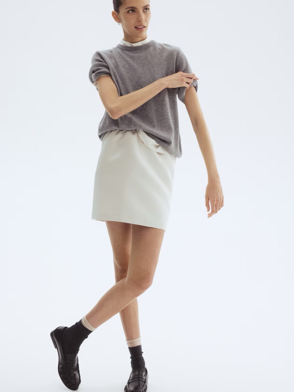 Women’s Cream Mini Skirt